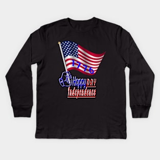 Independence Day in the United States Fourt of july Kids Long Sleeve T-Shirt